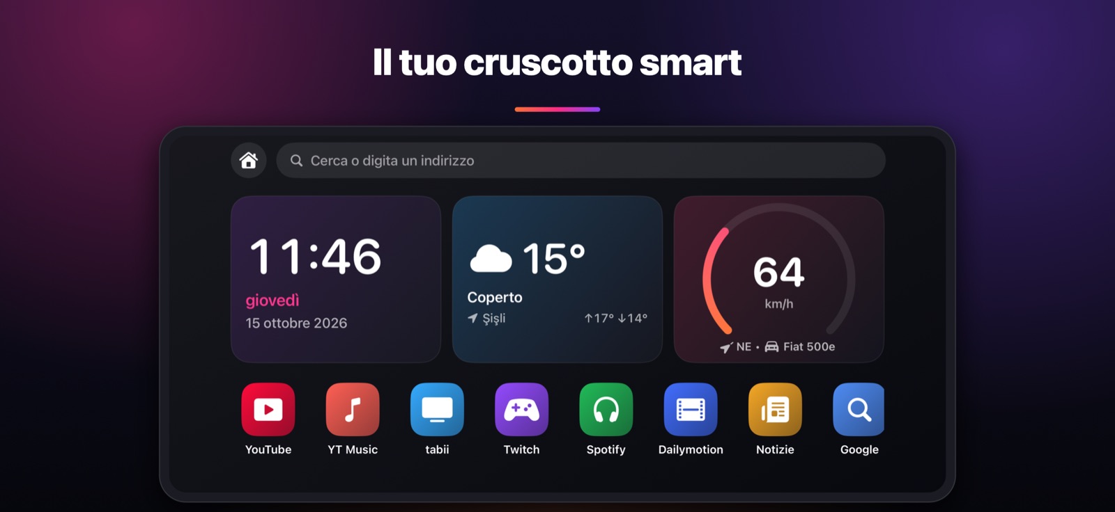 Il tuo cruscotto smart