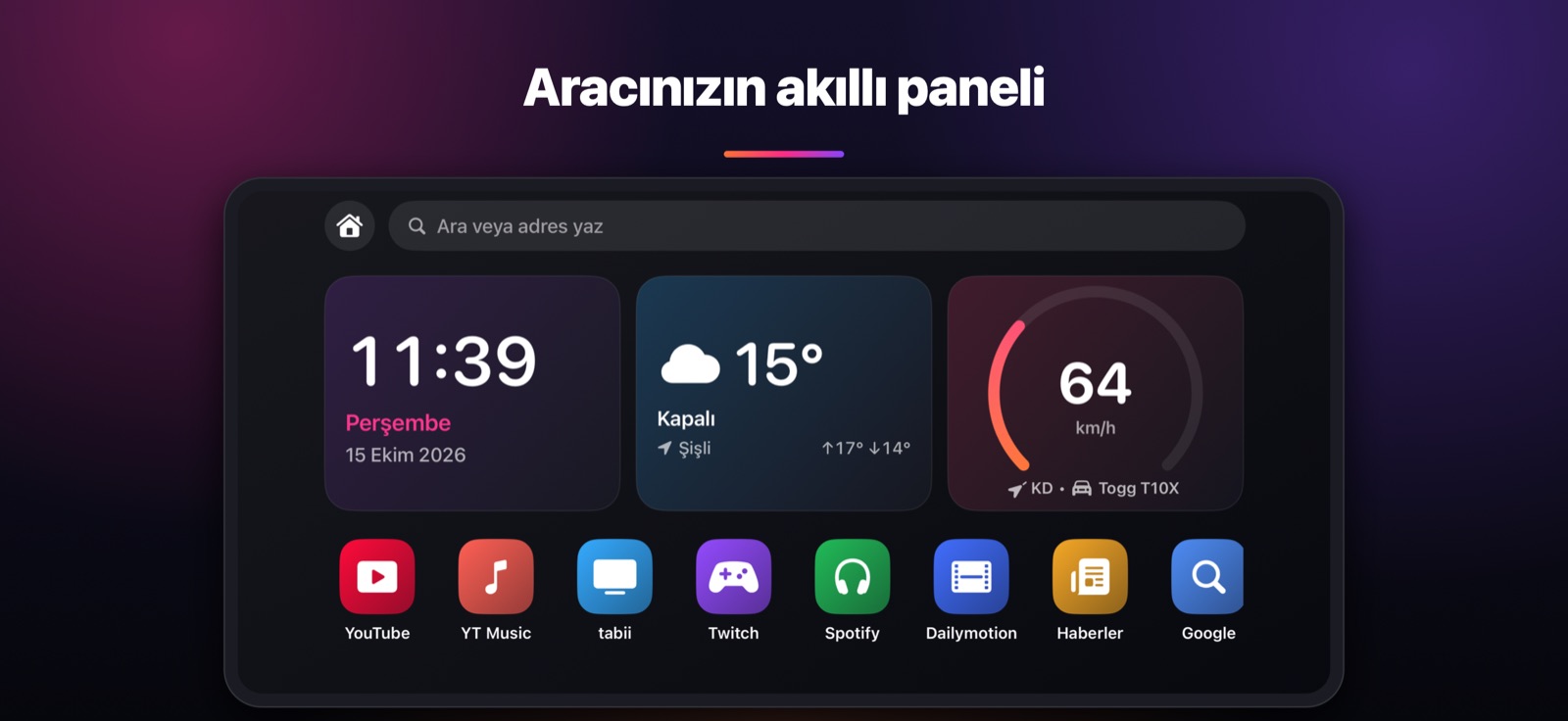 Aracınızın akıllı paneli
